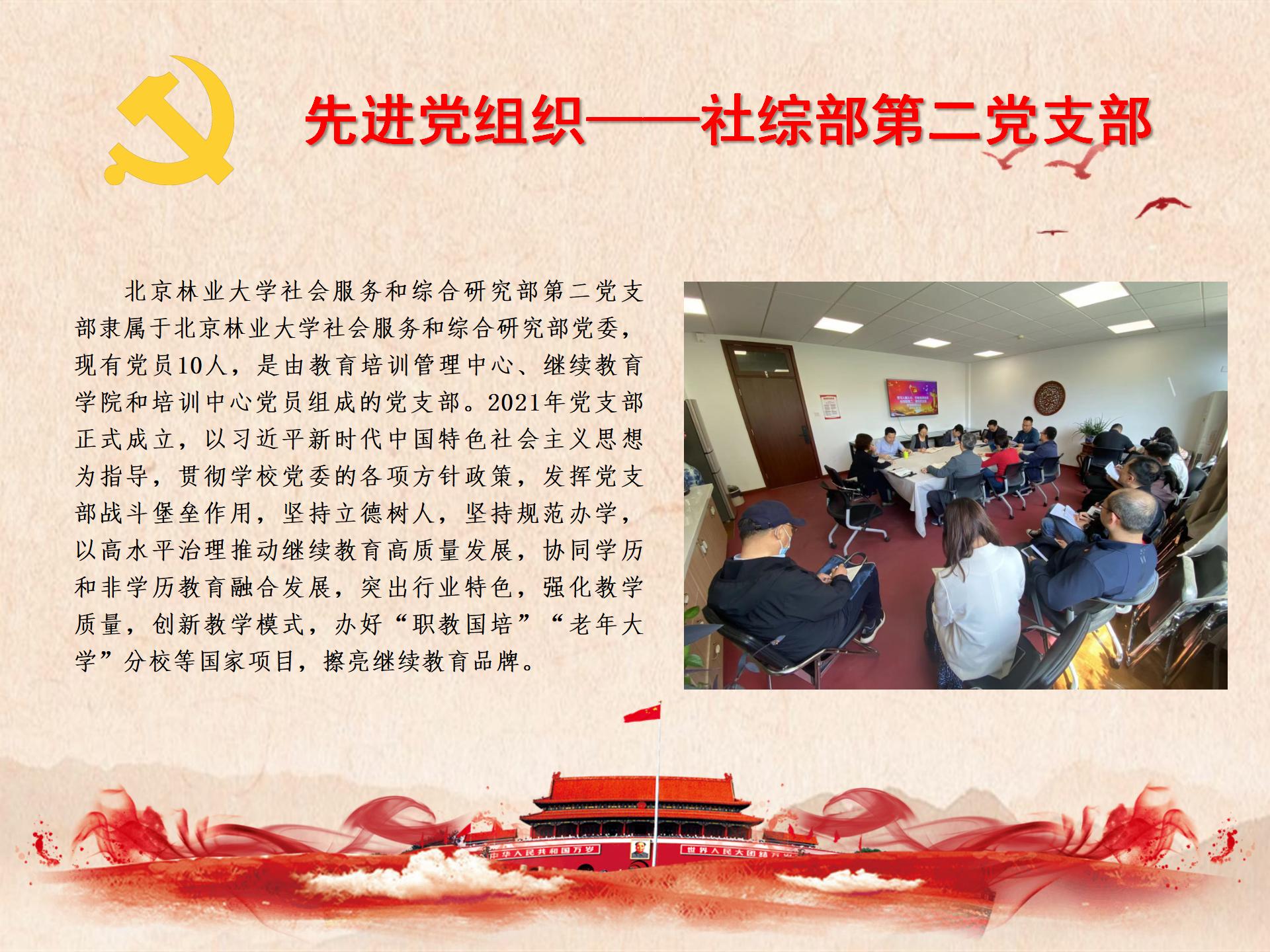 先进党组织——社综部第二党支部