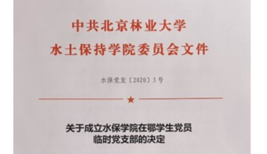 “疫”路同心|水保学院成立在鄂学生党员临时党支部