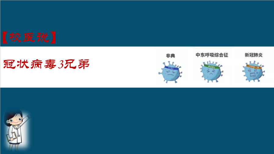 防疫科普|校医告诉你：冠状病毒三兄弟