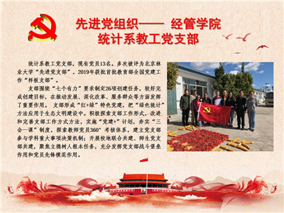 先进党组织——经管学院统计系教工党支部